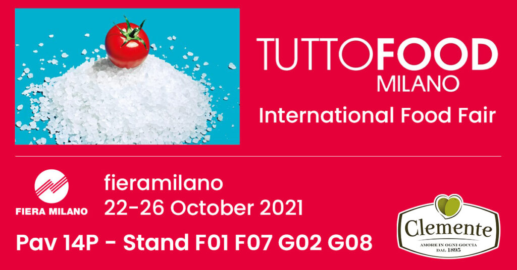 Dal 22 al 26 Ottobre 2021 Olearia Clemente sarà presente al TUTTOFOOD di Milano, fiera Internazionale dell’agro-alimentare tra le più prestigiose al mondo.