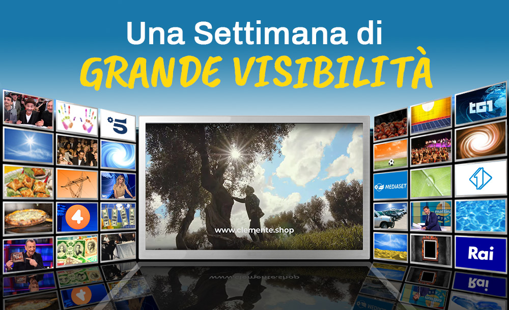 Una grande copertura televisiva dal 15 al 21 Gennaio con il nostro spot in onda sui principali programmi Rai e Mediaset.