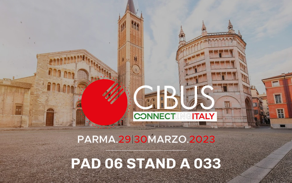 Il 29 e 30 Marzo saremo a Parma per il Cibus Connect,  al Padiglione 06 - Stand A 033 con tantissime novità. Non mancate!