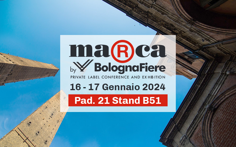 Il 18 e 19 Gennaio saremo presenti alla 19ª Edizione del Marca di Bologna. Vi aspettiamo al Padiglione 21 Stand B28 con i nostri prodotti e i nostri uomini.